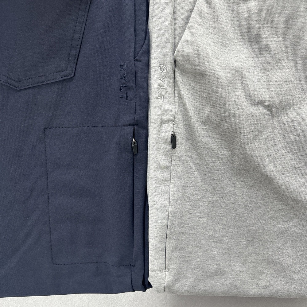 Lot 2 BYLT Everyday Pant 2.0 Men 31 (28x28) Slim Fit Stretch Tapered Blue Gray